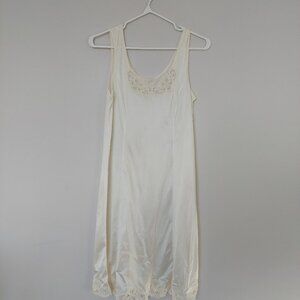 Vintage Intimate Details Intimes Ivory Lace Slip Nightgown, Size 36